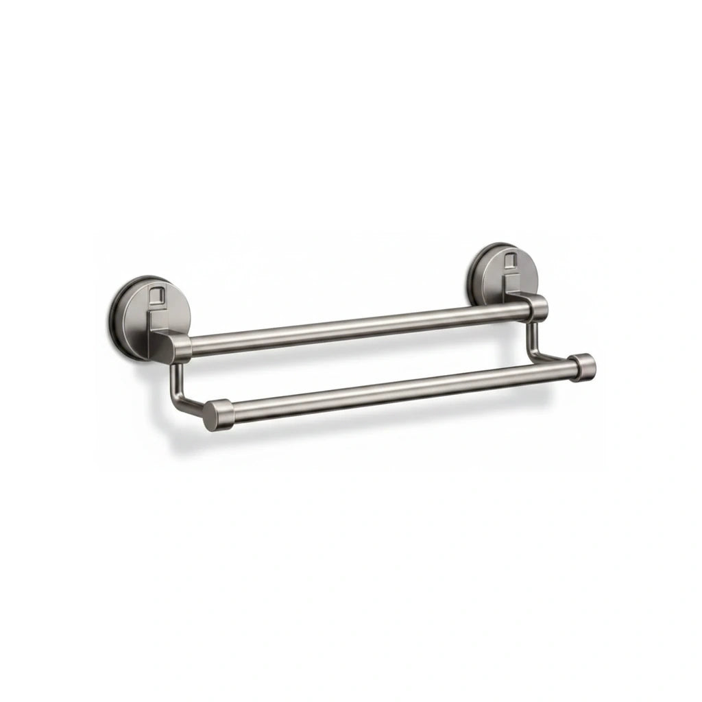 Porte-serviette Double Barres Ventouse - FOND-BLANC [STUDIO:FOND-BLANC]