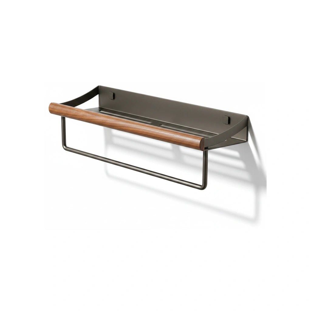 Étagère Porte-serviette Bois - FOND-BLANC [STUDIO:FOND-BLANC]