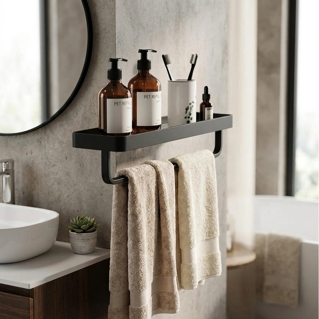 Étagère Porte-serviette Noire - DECOR [STUDIO:DECOR]