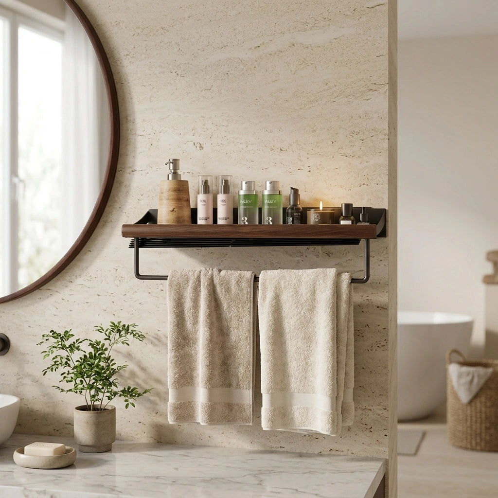 Étagère Porte-serviette Bois - DECOR [STUDIO:DECOR]