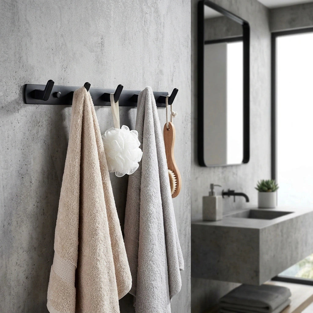 Porte-serviette Mural Noir - DECOR [STUDIO:DECOR]