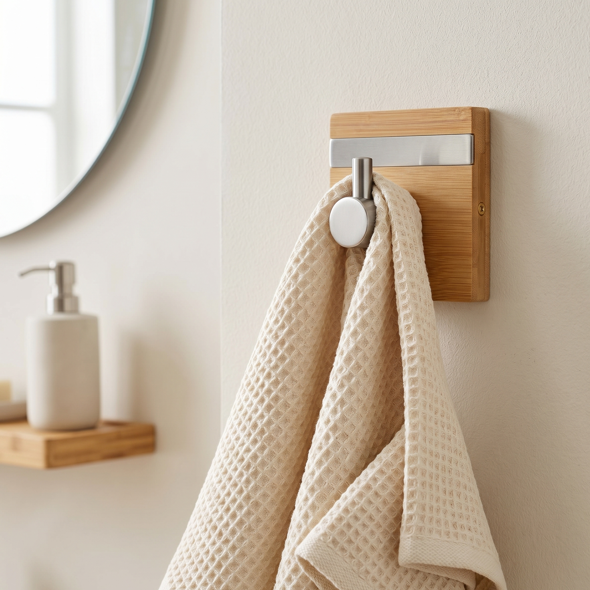 Porte-serviette Mural Bambou