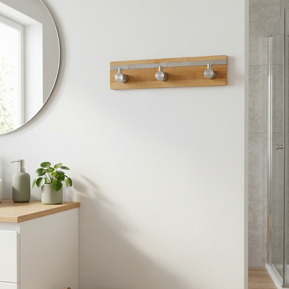 Porte-serviette Mural Bambou