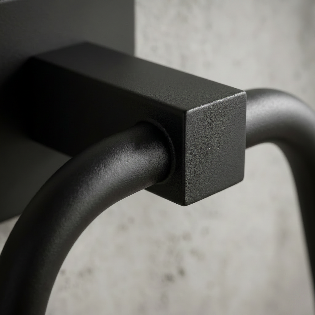 Anneau Porte-serviette Noir À Suspendre
