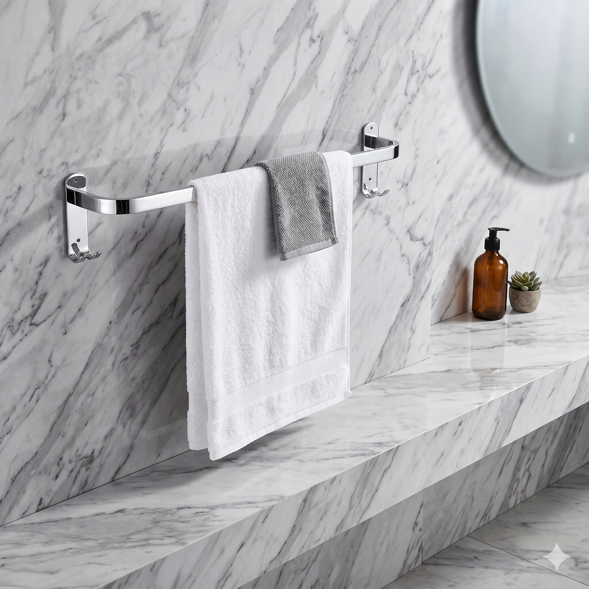 Porte-serviette Mural Inox