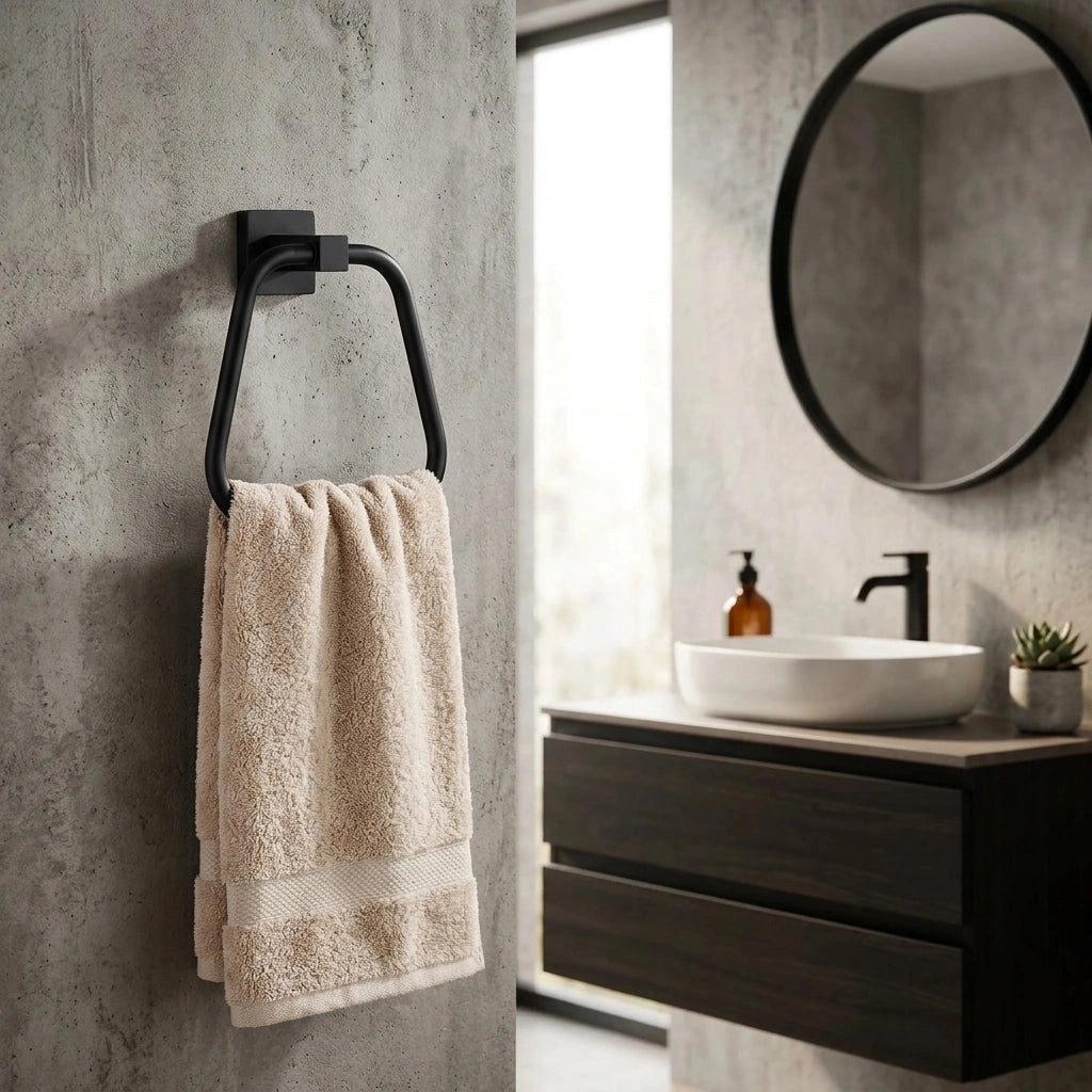 Anneau Porte-serviette Noir À Suspendre 3