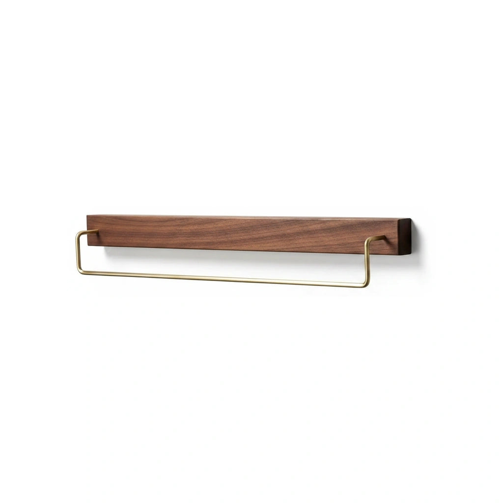Barre Simple Porte-serviette Bois - FOND-BLANC [STUDIO:FOND-BLANC]