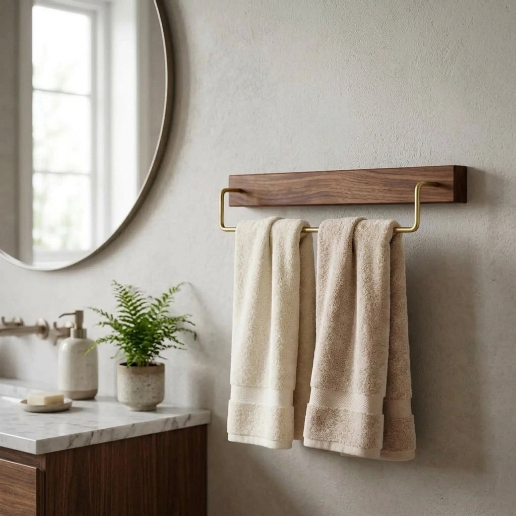 Barre Simple Porte-serviette Bois - DECOR [STUDIO:DECOR]