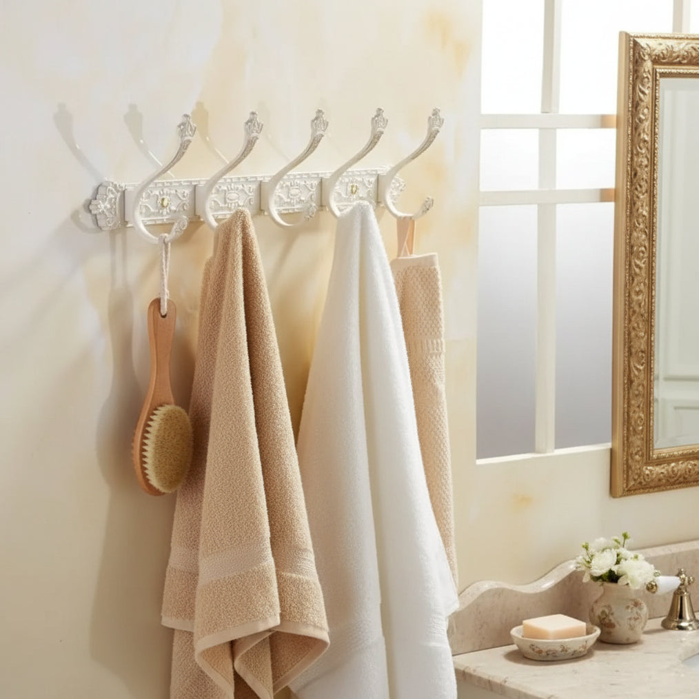 Porte-serviette Baroque Blanc 1