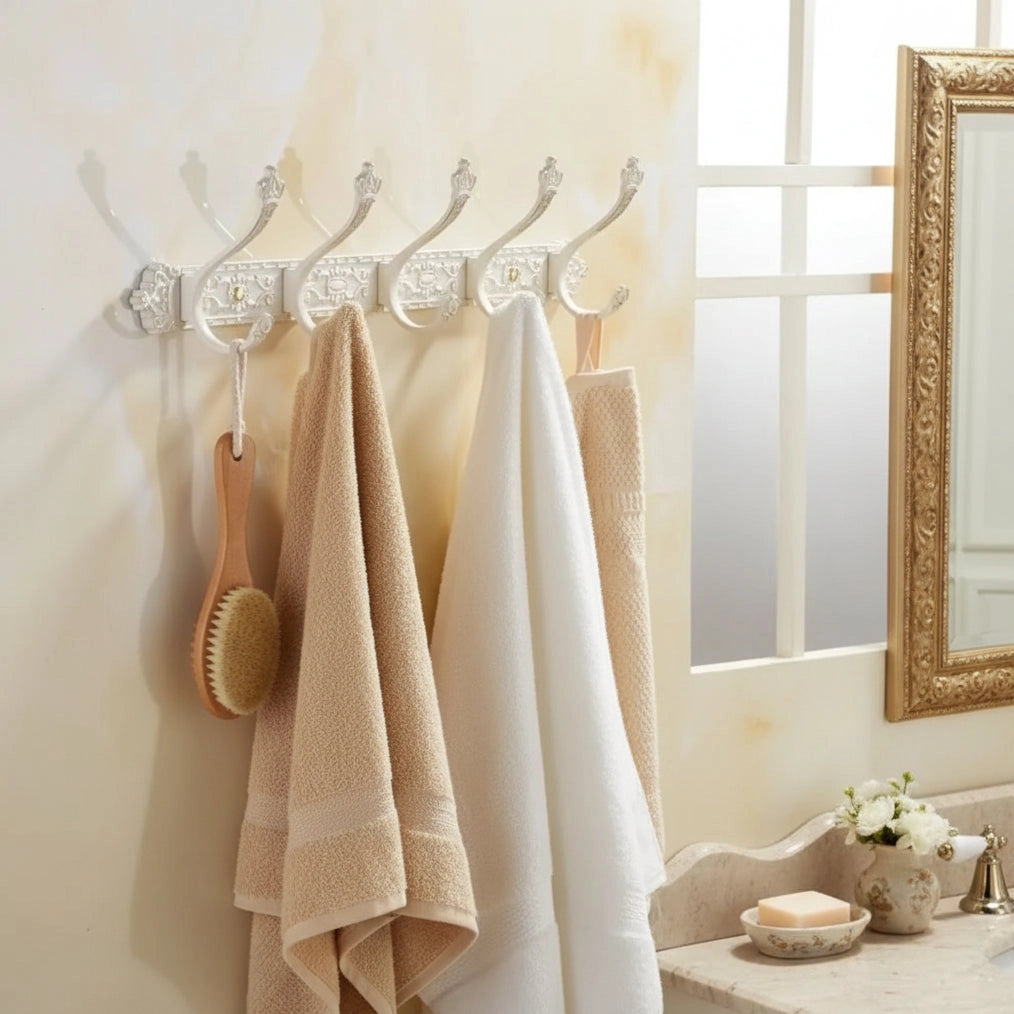 Porte-serviette Baroque Blanc 3