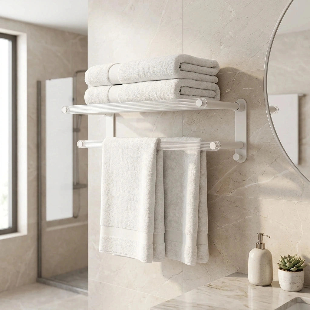 Porte-serviette Blanc Design 2