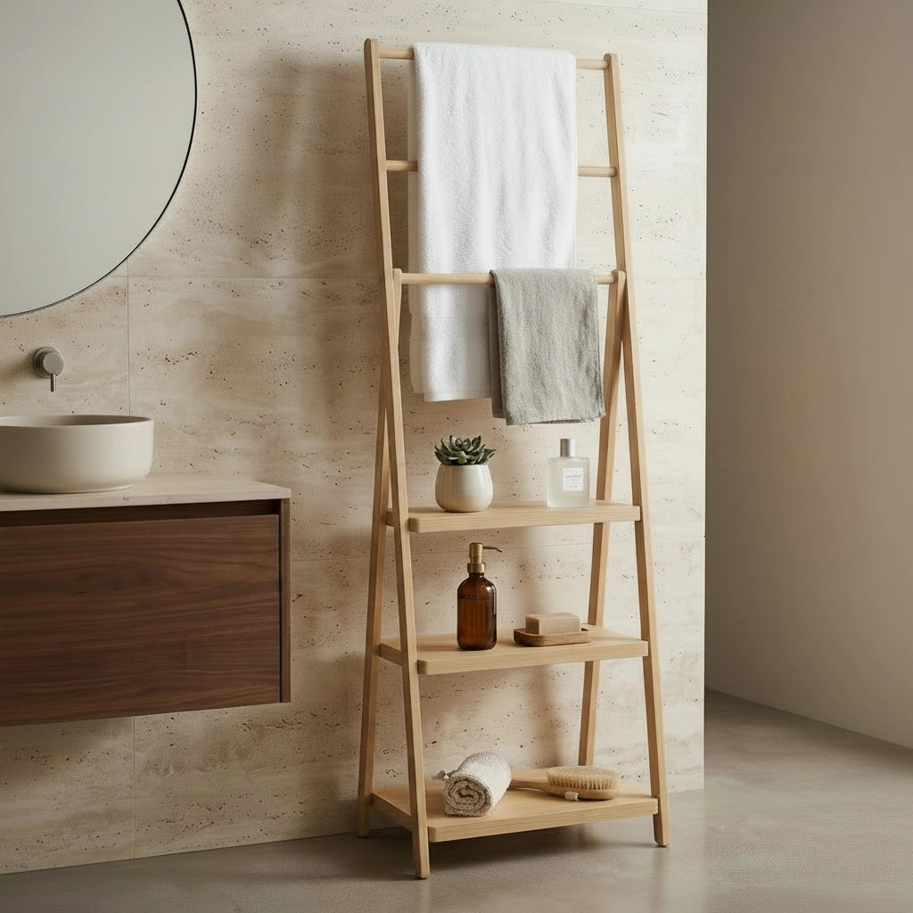Porte-serviette Bois Échelle 3