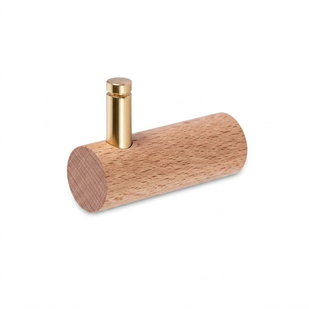 Porte-serviette Bois Laiton 1