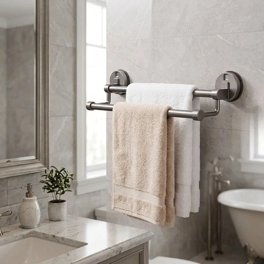 Porte-serviette Double Barres Ventouse 3