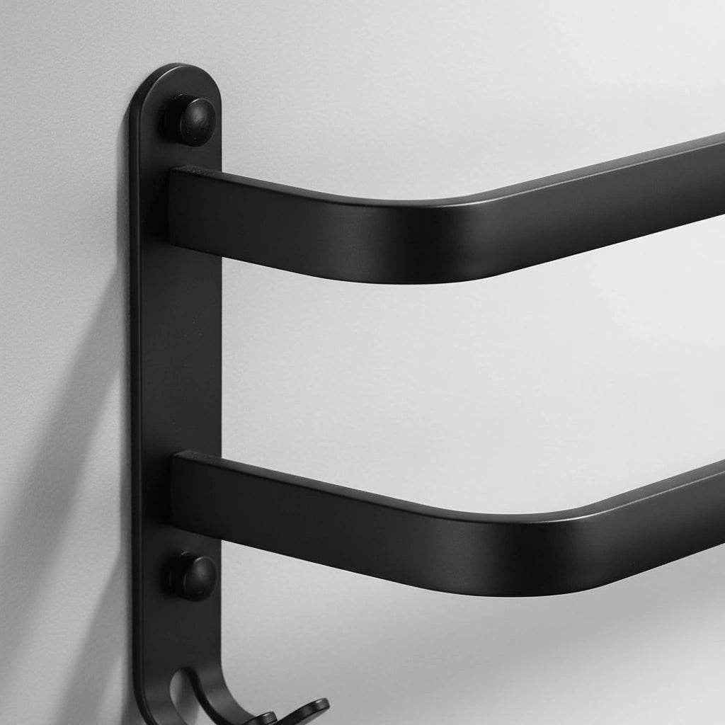 Porte-serviette Double Noir 2