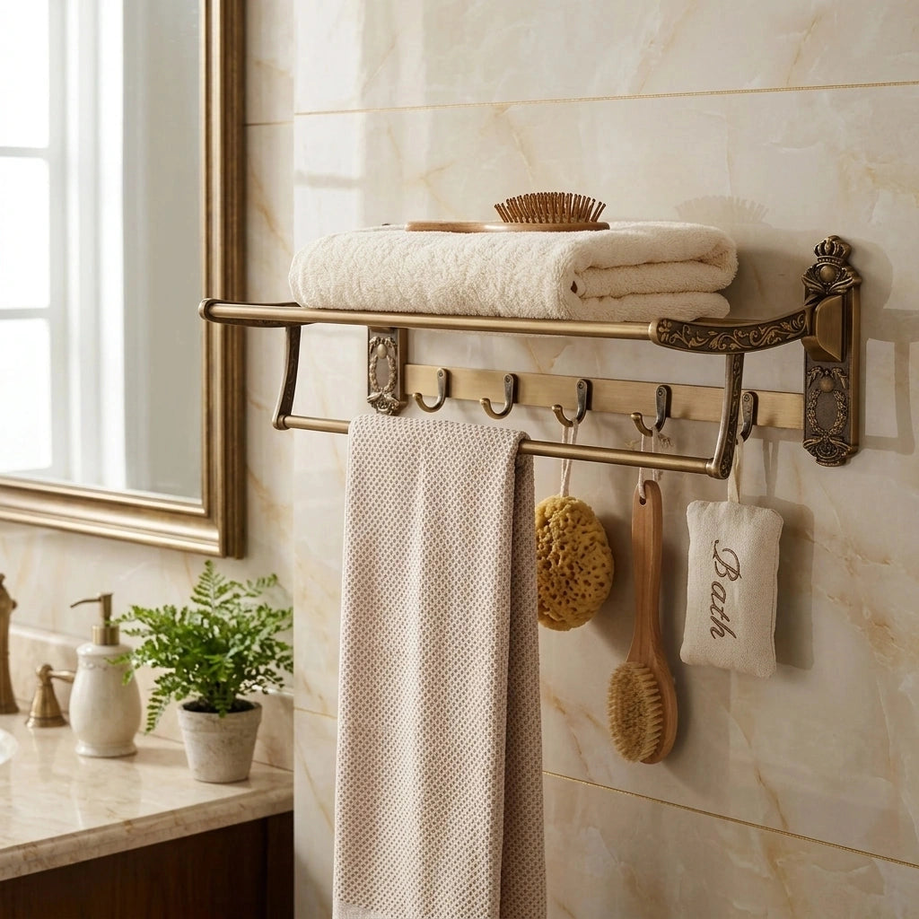 Porte-serviette Laiton Antique Brossé 3