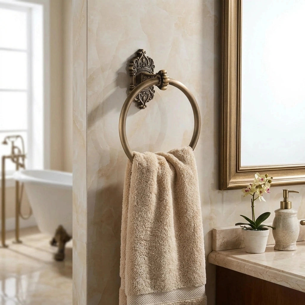 Porte-serviette Laiton Vieilli 3