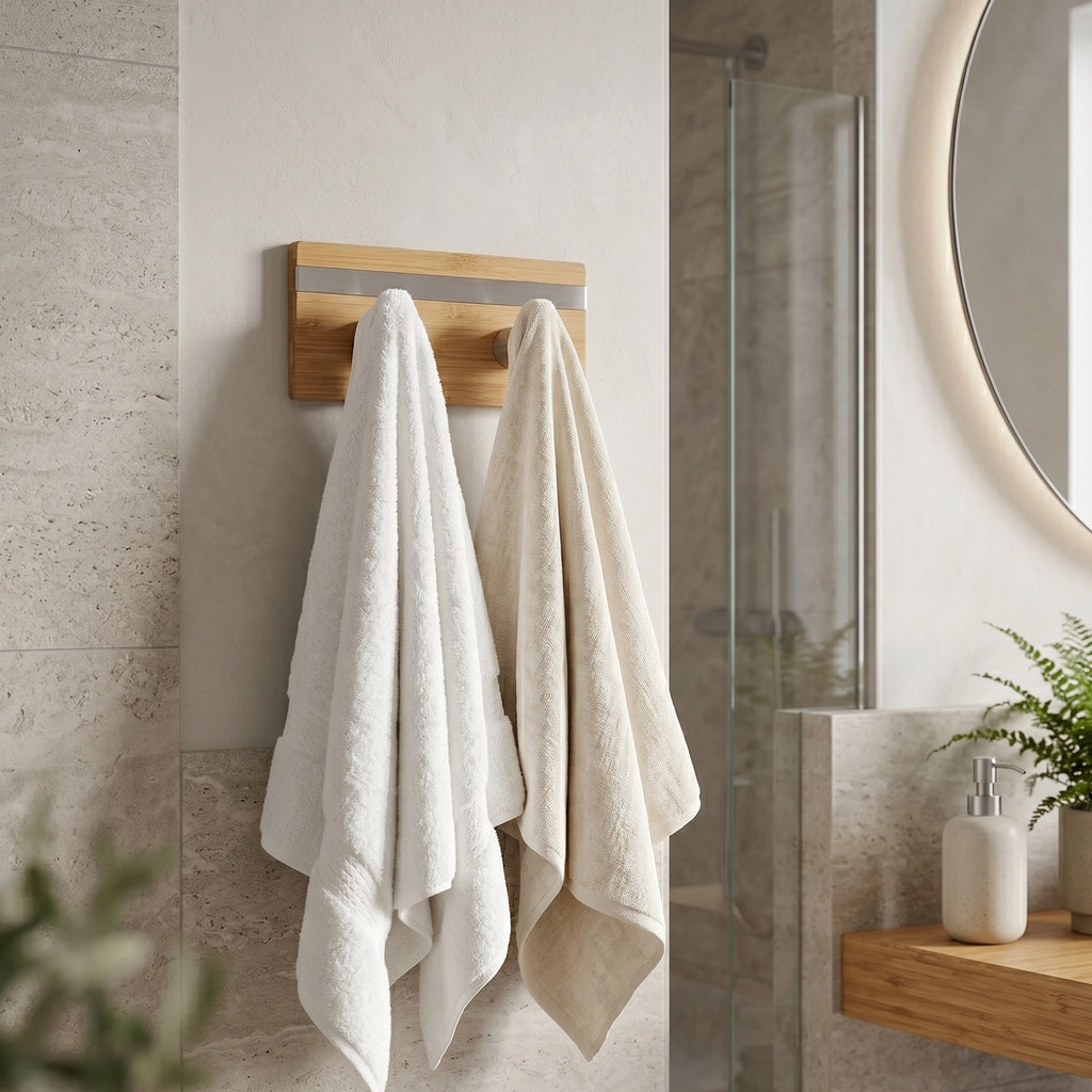 Porte-serviette Mural Bambou 12
