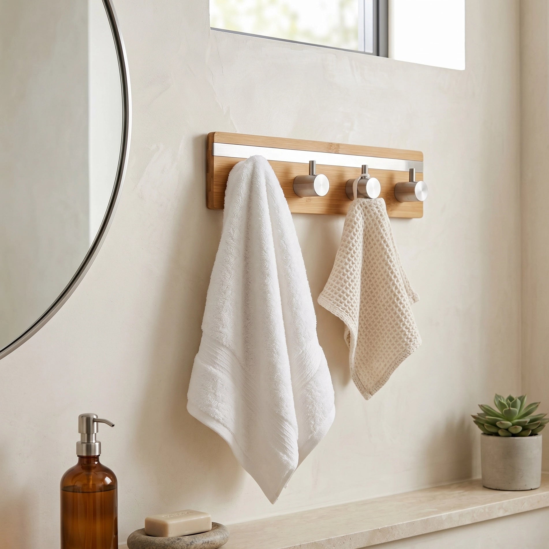 Porte-serviette Mural Bambou 9