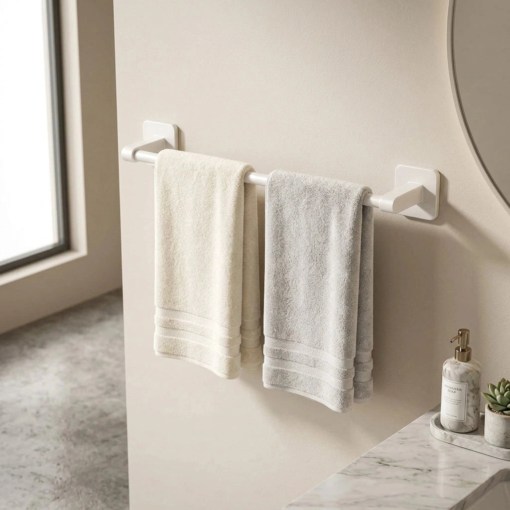 Porte-serviette Mural Blanc Design 3