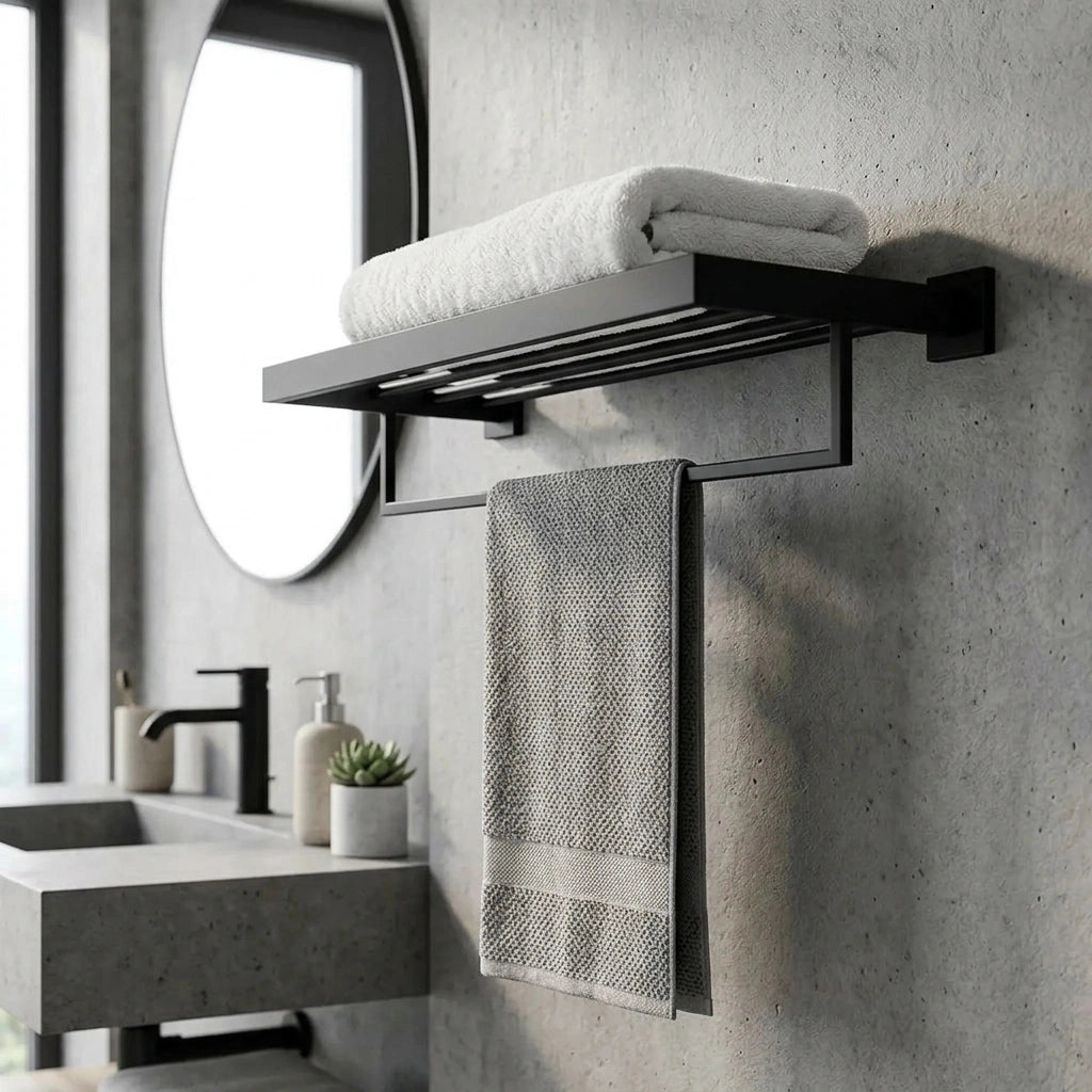 Porte-serviette Noir Mat 3