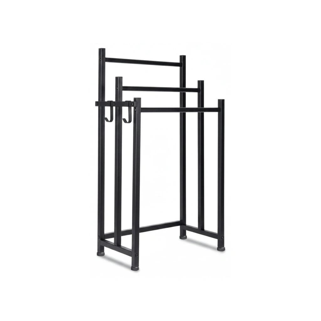 Porte-serviette Noir Sur Pied 1