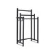 Porte-serviette Noir Sur Pied