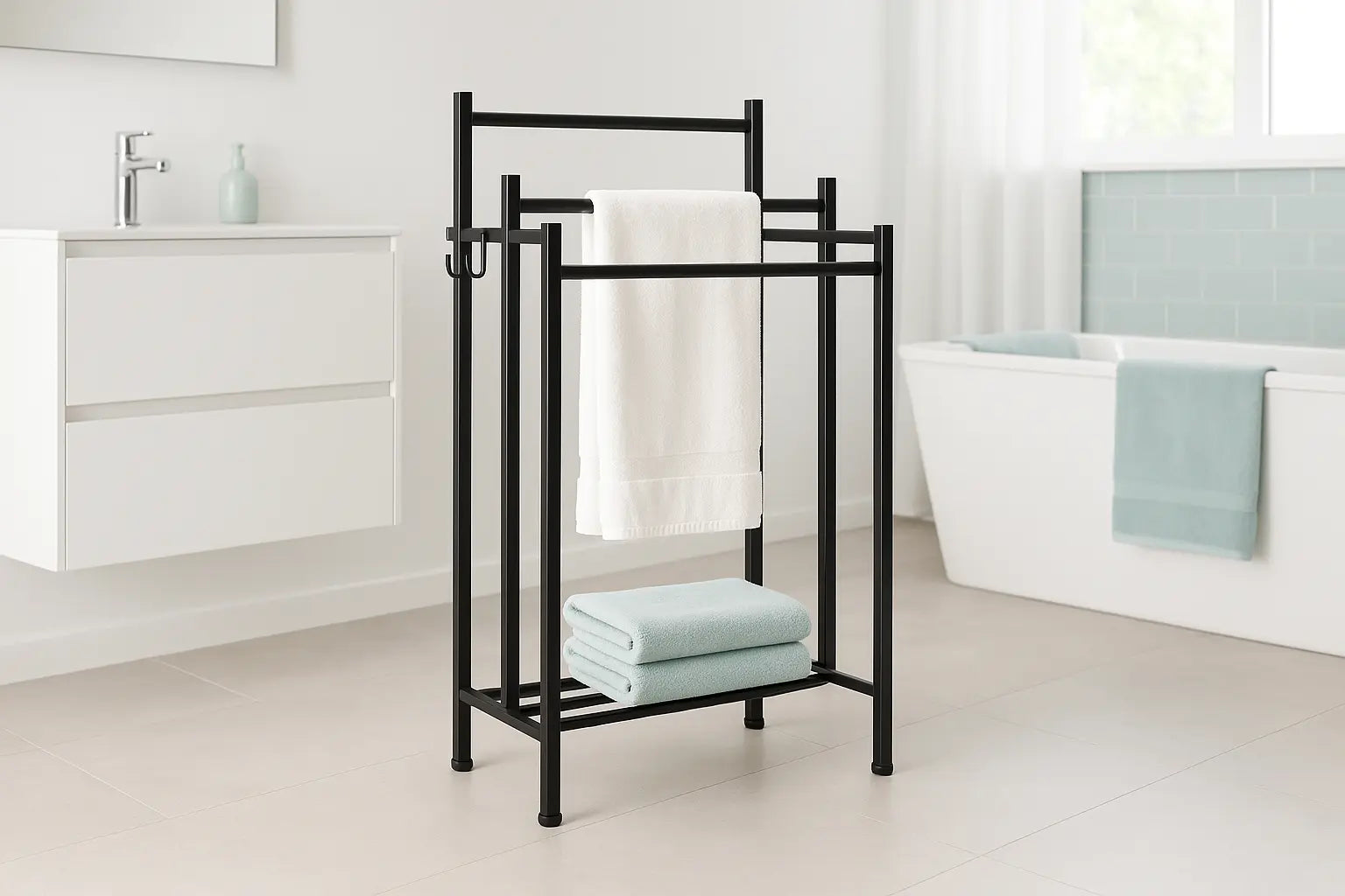 Porte Serviette sur Pied